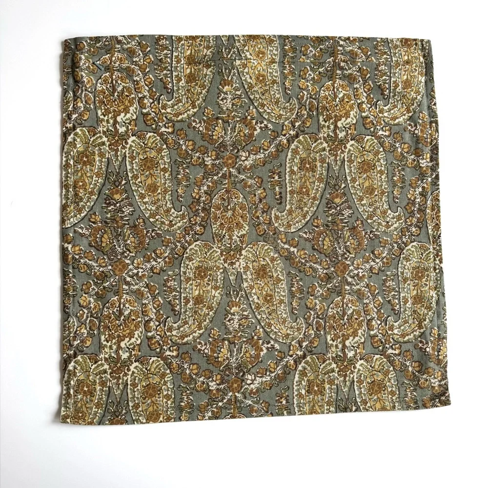 Pottery Barn paisley print 20” square pillow cover